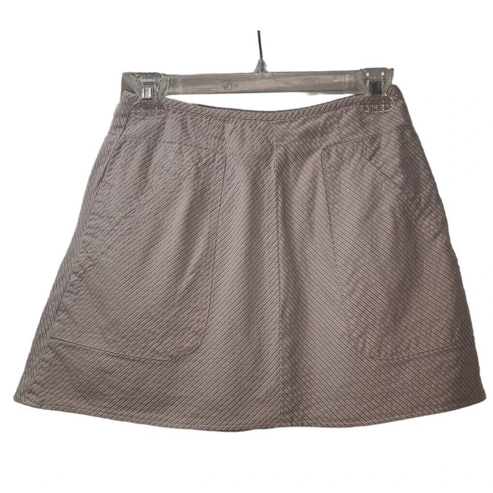 J.Jill A-Line Skirt Pockets Striped Casual Career Mini Skirt Size‎ 2